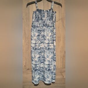 Bobbie Brooks Blue and White Maxi Dress
